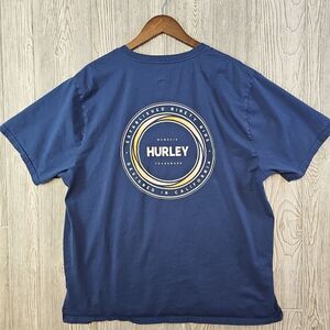Hurley T-Shirt Men's XXL Blue Short Sleeve Established 1999‎ California Logo Tee